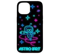 Astro Bot Neon Style Stars and Planets Video Game Coque pour iPhone 15