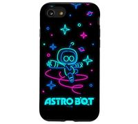 Astro Bot Neon Style Stars and Planets Video Game Coque pour iPhone SE (2020) / 7/8