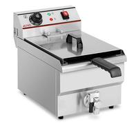 Astro Friteuse Électrique Professionnelle 8L - 3000 W - Robinet de Vidange - Inox
