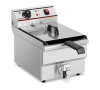 Astro Friteuse Professionnelle Électrique 10 L - 3200 W - Robinet de Vidange - Acier Inox