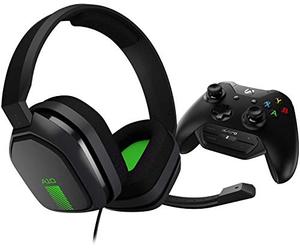 ASTRO Gaming A10 Casque Gamer + MixAmp M60 montable sur la manette, ASTRO Audio, Dolby ATMOS, Équilibre entre le Son des Jeux et la Communication Vocale, pour Xbox Series X|S, Xbox One - Gris/Vert
