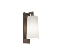Astro Lago 280 + Cone 195 Spiegelleuchte, abat-jour en tissu blanc / structure bronze