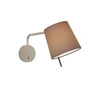 Astro Mitsu Swing Arm + Cone 173 Wandleuchte, nickel mat / oyster tissu