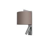 Astro Ravello LED Reader + Drum 200 Wandleuchte, chrome poli / oyster tissu