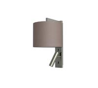 Astro Ravello LED Reader + Drum 200 Wandleuchte, nickel mat / oyster tissu