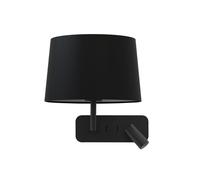 Astro Side by Side + Tapered Round 250 Wandleuchte, noir mat / noir tissu