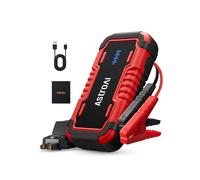 AstroAI Booster Batterie Voiture 8000A, Démarreur Batterie Voiture Portable 12 V, Compatible avec Les Moteurs Essence 10,0 L et Diesel 8,0 L, démarreur Portable 12 V, avec LED, Rouge