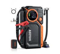 AstroAI Booster Batterie Voiture 8000A, Démarreur Batterie Voiture Portable avec Compresseur à Air 150PSI 12V(Tout Essence/12L Diesel) Pinces de Sécurité Intelligentes, LED Démarrer Rapidement & QC3.0