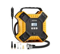 AstroAI Compresseur à Air Portatif, Gonfleur Pneus Voiture 160PSI（11.03Bar）12V DC 3M Câble, Performances & Fiabilité, Faciles à Ranger & Longue Durée, Lumière LED pour Voiture SUV Moto Vélo Ballon