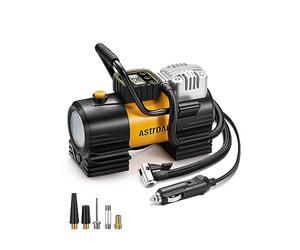 AstroAI Gonfleur Pneus Voiture 150 PSI, Compresseur à Air Portatif, 12V DC | Inflation Rapide Performances et Fiabilité Arrêt Automatique Eclairage LED Faciles à Ranger pour Voiture, Vélo, Moto, Ballon