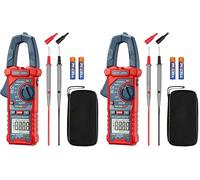 AstroAI Pince Ampèremétrique Numérique TRMS 2000 points NCV, Multimetre Automatique, Voltmètre, Amperemetre, Testeur de Tension AC/DC, Courant AC, Résistance, Continuité, Capacité, Diode (Lot de 2)
