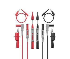 AstroAI Sondes de Multimètre, 8 Pièces de Cordon Testeur Electrique Inclus Pinces Crocodile, Mini Grip Fil, Petits Crochets et Sondes de Test