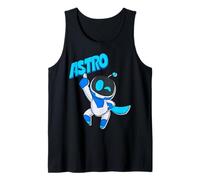 Astrobot Astro Blue Bold Font Classic Super Pose with Cape Débardeur