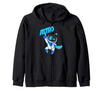 Astrobot Astro Blue Bold Font Classic Super Pose with Cape Sweat à Capuche