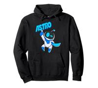 Astrobot Astro Blue Bold Font Classic Super Pose with Cape Sweat à Capuche
