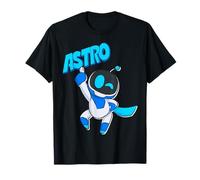 Astrobot Astro Blue Bold Font Classic Super Pose with Cape T-Shirt