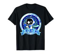Astrobot Winking Inside PlayStation Controller Buttons Badge T-Shirt
