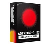 Astrobrights Méga Collection Lot de 8 cartes colorées 1 ½ 2 x 11, 176 g/m², assortiment 5 couleurs 320 ct (91704) « Amazon Exclusif » - Plus de feuilles !