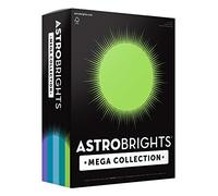 Astrobrights Mega Collection Papier cartonné coloré 8 1/2 x 11, 176 g/m², assortiment 5 couleurs, 320 CT. (91689) "Amazon Exclusive" - Plus de feuilles!