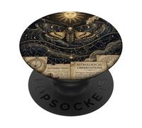Astrological Observations Celestial Moth Gothic Art Decor PopSockets PopGrip Adhésif