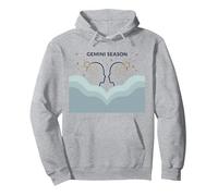Astrologie de l'art du Zodiaque céleste de la Saison des Gémeaux Sweat à Capuche, Unisexe pour Adultes, Gris Chiné, XXL