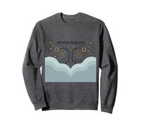 Astrologie de l'art du Zodiaque céleste de la Saison des Gémeaux Sweatshirt, Unisexe pour Adultes, Chiné Foncé, M