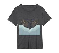 Astrologie de l'art du Zodiaque céleste de la Saison des Gémeaux T-Shirt, Femme Grandes Tailles, Chiné Foncé, 6X