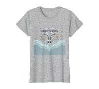 Astrologie de l'art du Zodiaque céleste de la Saison des Gémeaux T-Shirt, Femme, Gris Chiné, XXL