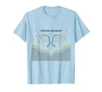 Astrologie de l'art du Zodiaque céleste de la Saison des Gémeaux T-Shirt, Homme, Bleu Céleste, S