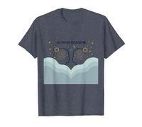 Astrologie de l'art du Zodiaque céleste de la Saison des Gémeaux T-Shirt, Homme, Bleu Chiné, 6XL