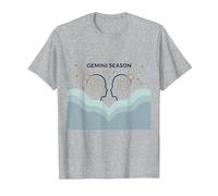 Astrologie de l'art du Zodiaque céleste de la Saison des Gémeaux T-Shirt, Homme, Gris Chiné, 4XL