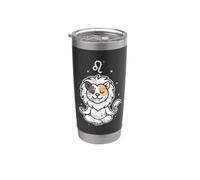 Astrologie du chat zen Lion Gobelet isotherme en acier inoxydable double paroi