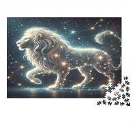 Astrologie du Lion étoilé Puzzle 1000 Pièces À Monter Adultes Cadeau Anniversaire Amélioration De La Mémoire sans Danger Carton Rigide 70x50cm/1000pcs