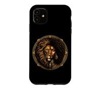 Astrologie du Zodiaque Lion Afro Reine Noire Mélanine Coque pour iPhone 11
