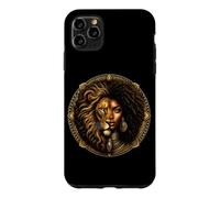 Astrologie du Zodiaque Lion Afro Reine Noire Mélanine Coque pour iPhone 11 Pro Max