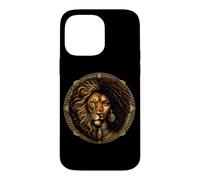 Astrologie du Zodiaque Lion Afro Reine Noire Mélanine Coque pour iPhone 14 Pro Max