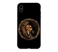 Astrologie du Zodiaque Lion Afro Reine Noire Mélanine Coque pour iPhone XS Max