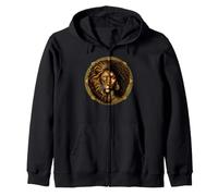 Astrologie du Zodiaque Lion Afro Reine Noire Mélanine Sweat à Capuche