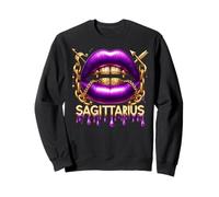 Astrologie du Zodiaque Sagittaire Lèvres Violettes Sweatshirt