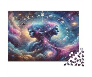 Astrologie Jumeaux Puzzle 1000 Pièces Educa Jouet Cadeau Unique De l'art De La Décoration intéressant Jeu Éducatif Challenge Toy Adultes & Enfants des 14 Ans 70x50cm/1000pcs