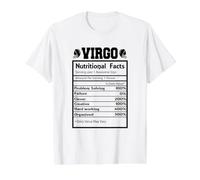 Astrologie La Vierge Signe De Zodiaque T-Shirt Graphique avec Valeur, Homme, Blanc, L