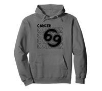 Astrologie Le Cancer Signe De Zodiaque Typographe Sweat à Capuche