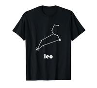 Astrologie Lion Signe De Zodiaque T-Shirt Graphique avec Valeur, Homme, Noir, S