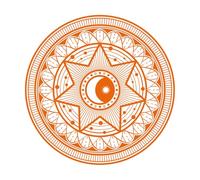 astrologie, occultisme, alchimie, maçonnerie, signes ésotériques Stickers muraux 67.2x67.2cm Multicolore Orange