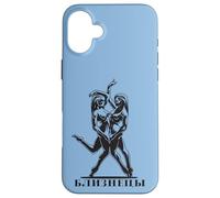 Astrologique Russie Signe Gémeaux Anniversaire Cyrillique Coque pour iPhone 16 Plus