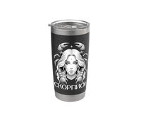 Astrologique Russie Signe Scorpion Anniversaire Cyrillique Gobelet isotherme en acier inoxydable double paroi