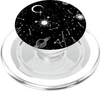 Astrology Galaxy Moon Sun Planets Horoscope Space Stars Gift PopSockets PopGrip - Support et Grip pour Smartphone/Tablette avec un Top Interchangeable PopSockets PopGrip pour MagSafe