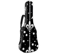 Astrology Space Cosmic Planet Sac de transport pour guitare acoustique Motif feuilles 101,6 cm 104 cm 106,7 cm avec double bandoulière réglable et boucle de suspension arrière, Multicolore 08