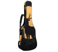 Astrology Space Cosmic Planet Sac de transport pour guitare acoustique Motif feuilles 101,6 cm 104 cm 106,7 cm avec double bandoulière réglable et boucle de suspension arrière, Multicolore 02