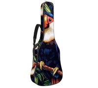 Astrology Space Cosmic Planet Sac de transport pour guitare acoustique Motif feuilles 101,6 cm 104 cm 106,7 cm avec double bandoulière réglable et boucle de suspension arrière, Multicolore 06